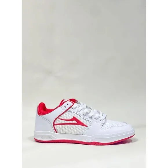 Lakai Men's Telford Low Shoes - White/Red Suede 9 - Picture 4 of 10